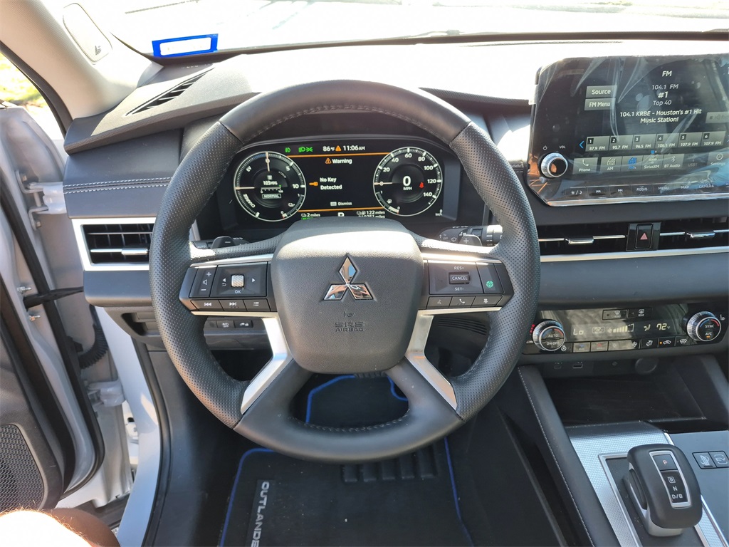 2024 Mitsubishi Outlander PHEV SEL White at North Houston Mitsubishi