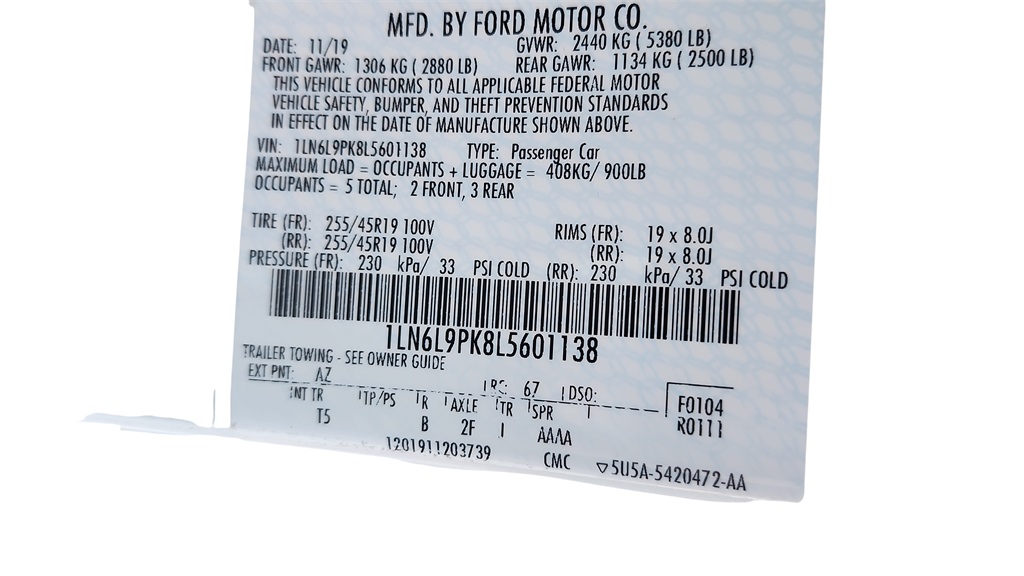 2020 Lincoln Continental