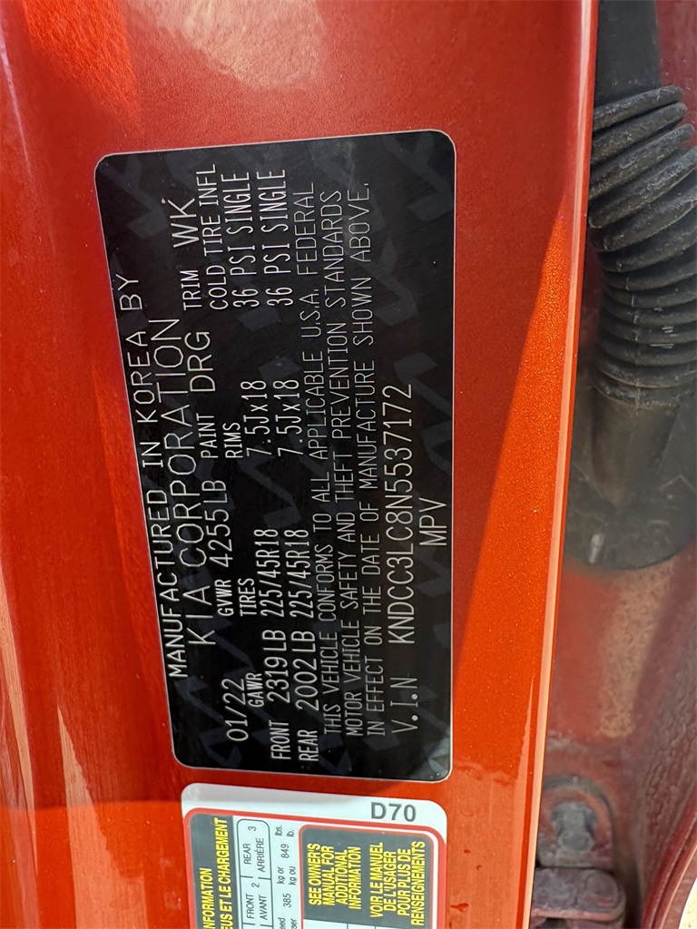 2022 Kia Niro Touring Orange at Community Kia