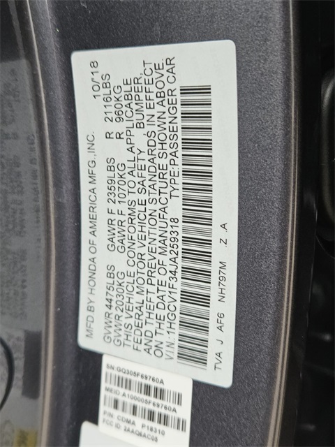 Used Car 2018 Honda Accord  Sport For Sale Under $20,000 In San Antonio, Texas