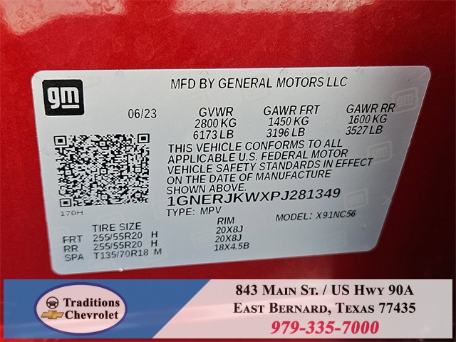 2023 Chevrolet Traverse RS Red at Westside Lexus