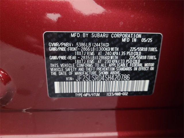 2025 – Subaru – Forester Hybrid
