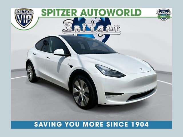 Pearl White Multi-Coat 2021 Tesla Model Y SUV / Crossover All-Wheel Drive 1-Speed Automatic