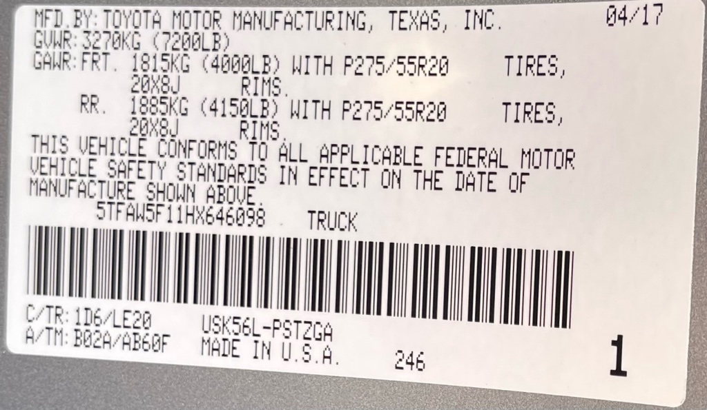 2017 Toyota Tundra Platinum Silver at Community Toyota