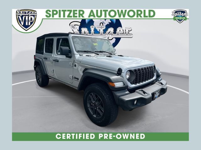 Silver Zynith Clearcoat 2024 Jeep Wrangler SUV / Crossover Four-Wheel Drive 6-Speed Manual
