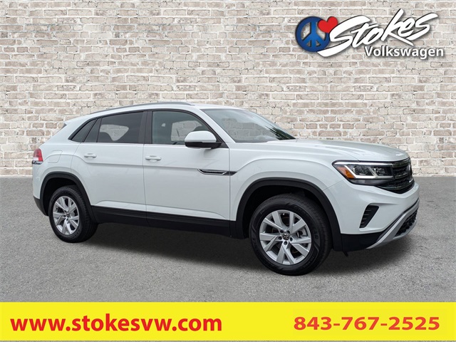 2021 Volkswagen Atlas Cross Sport 2.0T S White at Stokes Volkswagen
