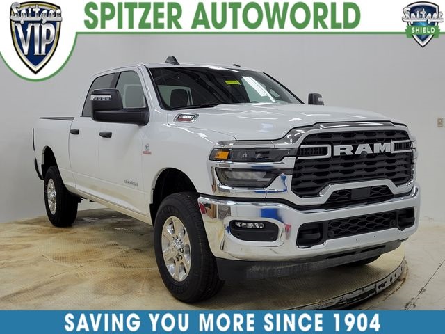 Bright White Clearcoat 2025 RAM 2500 Big Horn Crew Cab 4WD Pickup Truck Four-Wheel Drive 8-Speed Automatic