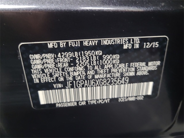 2016 – Subaru – Impreza
