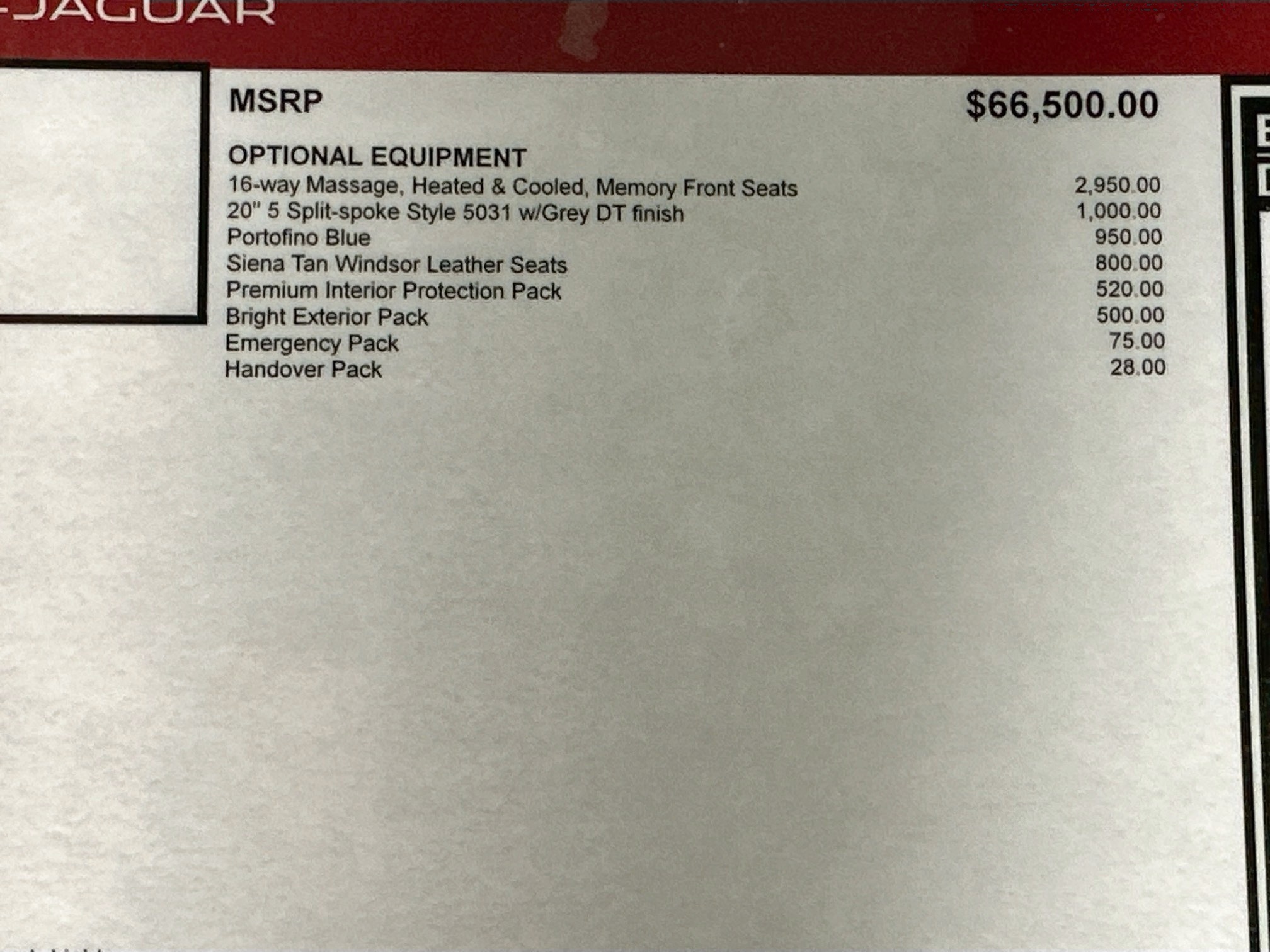 new 2026 Jaguar F-PACE car, priced at $74,698