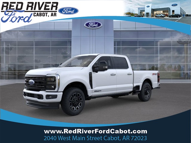 2025 Star White Metallic Tri-Coat Ford Super Duty F-250 SRW Platinum Truck