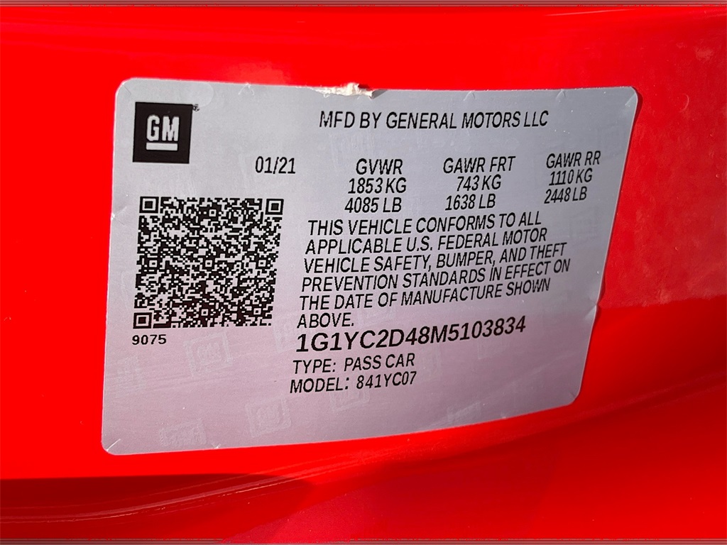 2021 Chevrolet Corvette Stingray 3LT photo 27