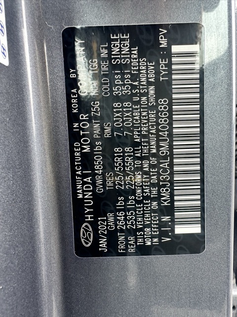 2021 Magnetic Force Hyundai Tucson SEL AWD SUV