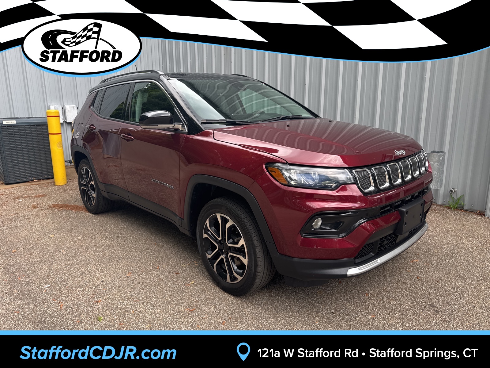 2022 Velvet Red Pearlcoat Jeep Compass Limited SUV