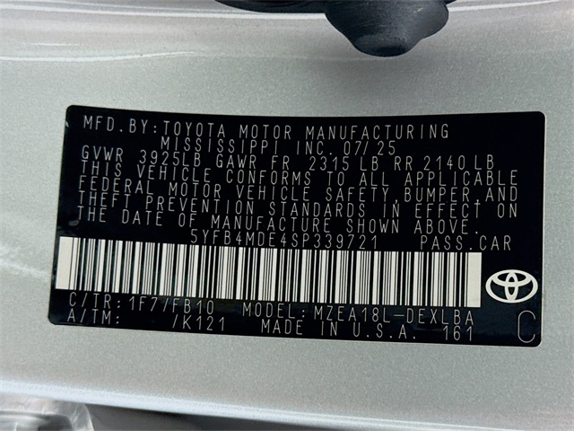 Used 2025 Toyota Corolla Sedan