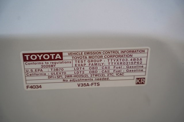new 2026 Toyota Tundra car, priced at $50,262