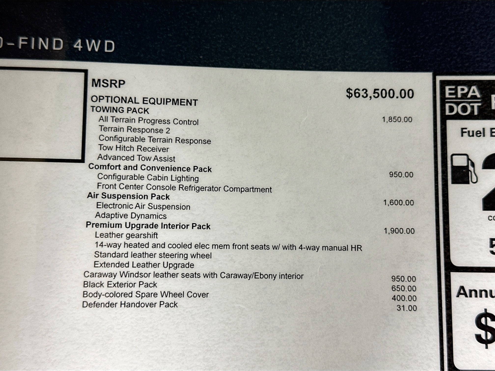 new 2026 Land Rover Defender 110 car, priced at $73,681