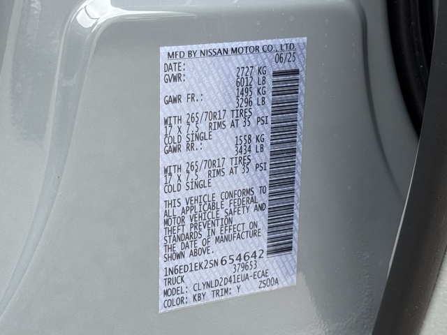 New 2025 Nissan Frontier Short Bed,Crew Cab Pickup