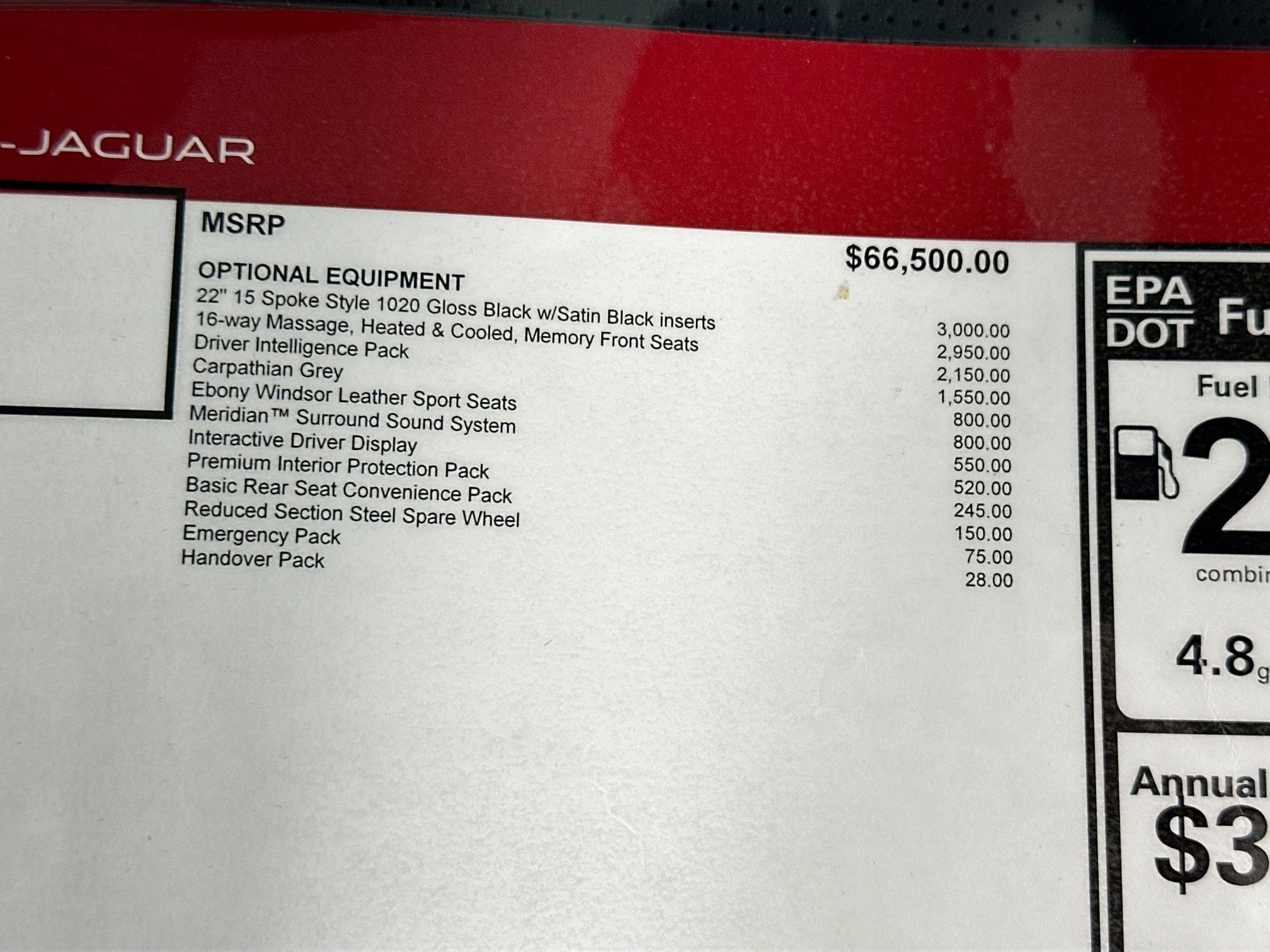 new 2025 Jaguar F-PACE car, priced at $80,693