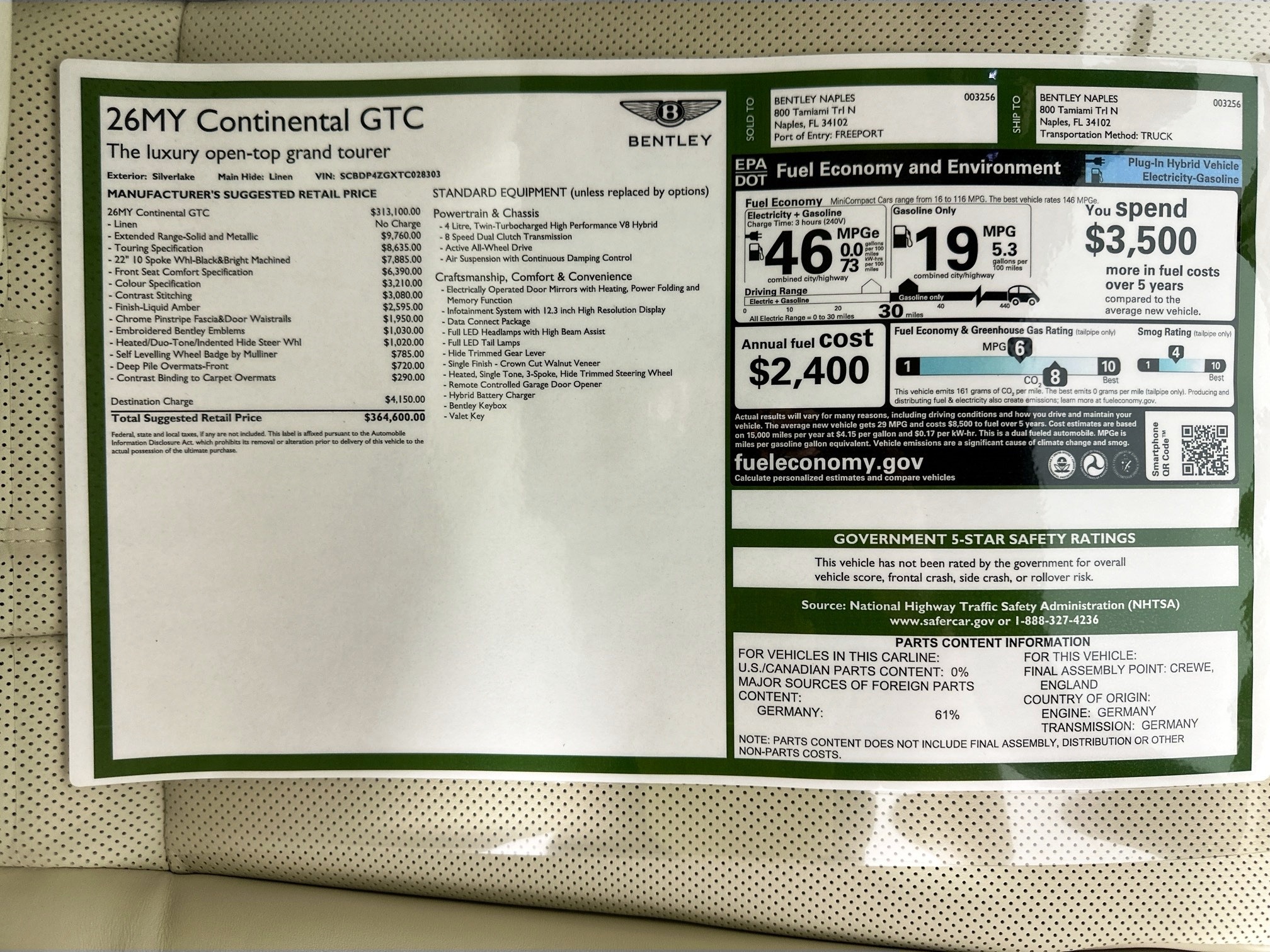 new 2026 Bentley Continental GTC car