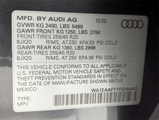used 2023 Audi Q5 car, priced at $34,481