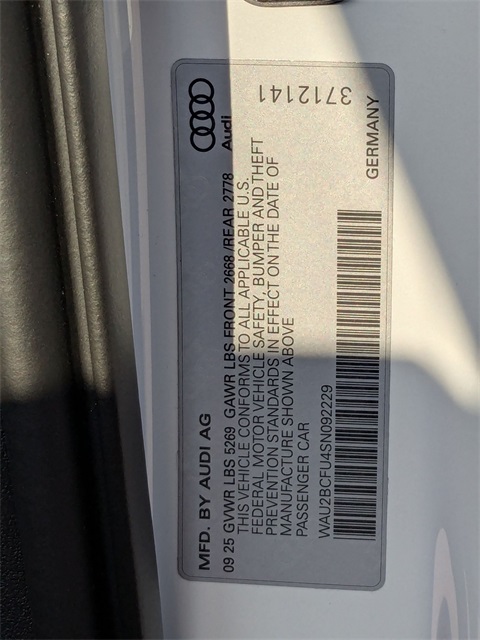 new 2025 Audi A5 car, priced at $55,825