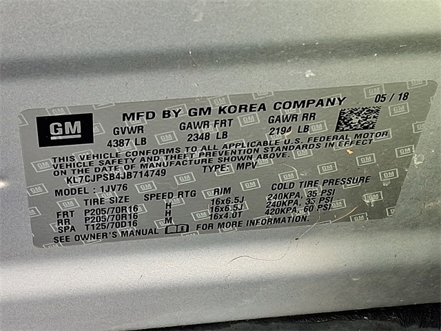 used 2018 Chevrolet Trax car, priced at $12,750