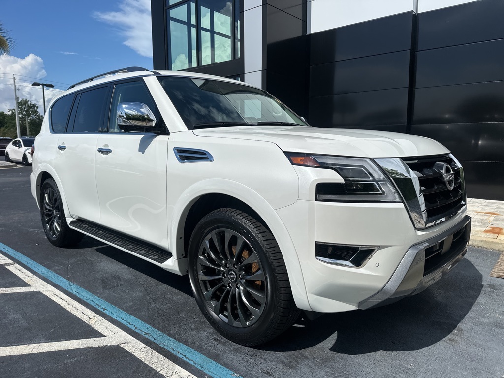 2024 Aspen White Tricoat Nissan Armada Platinum SUV