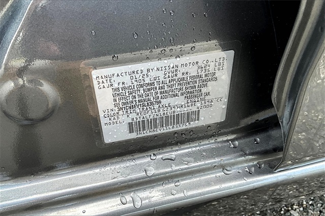2025 Gun Metallic Nissan Versa 1.6 SV FWD Sedan