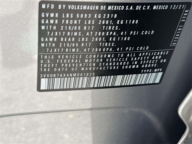 used 2022 Volkswagen Tiguan car, priced at $19,482