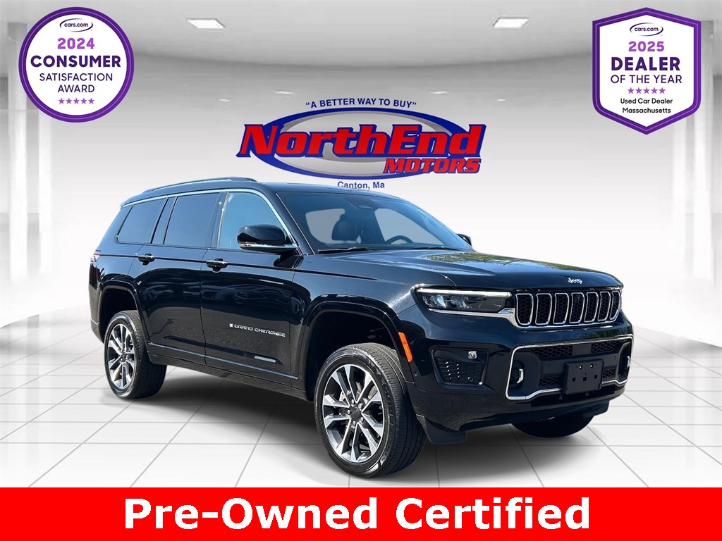 2022 Diamond Black Crystal Pearlcoat Jeep Grand Cherokee L Overland SUV