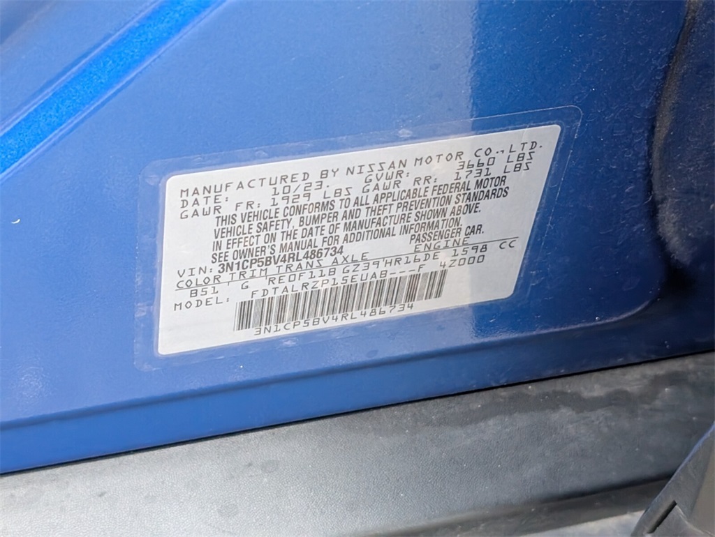 used 2024 Nissan Kicks car, priced at $14,298