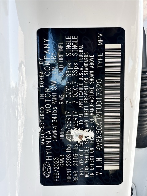 2023 Lunar White Hyundai Kona SEL AWD SUV