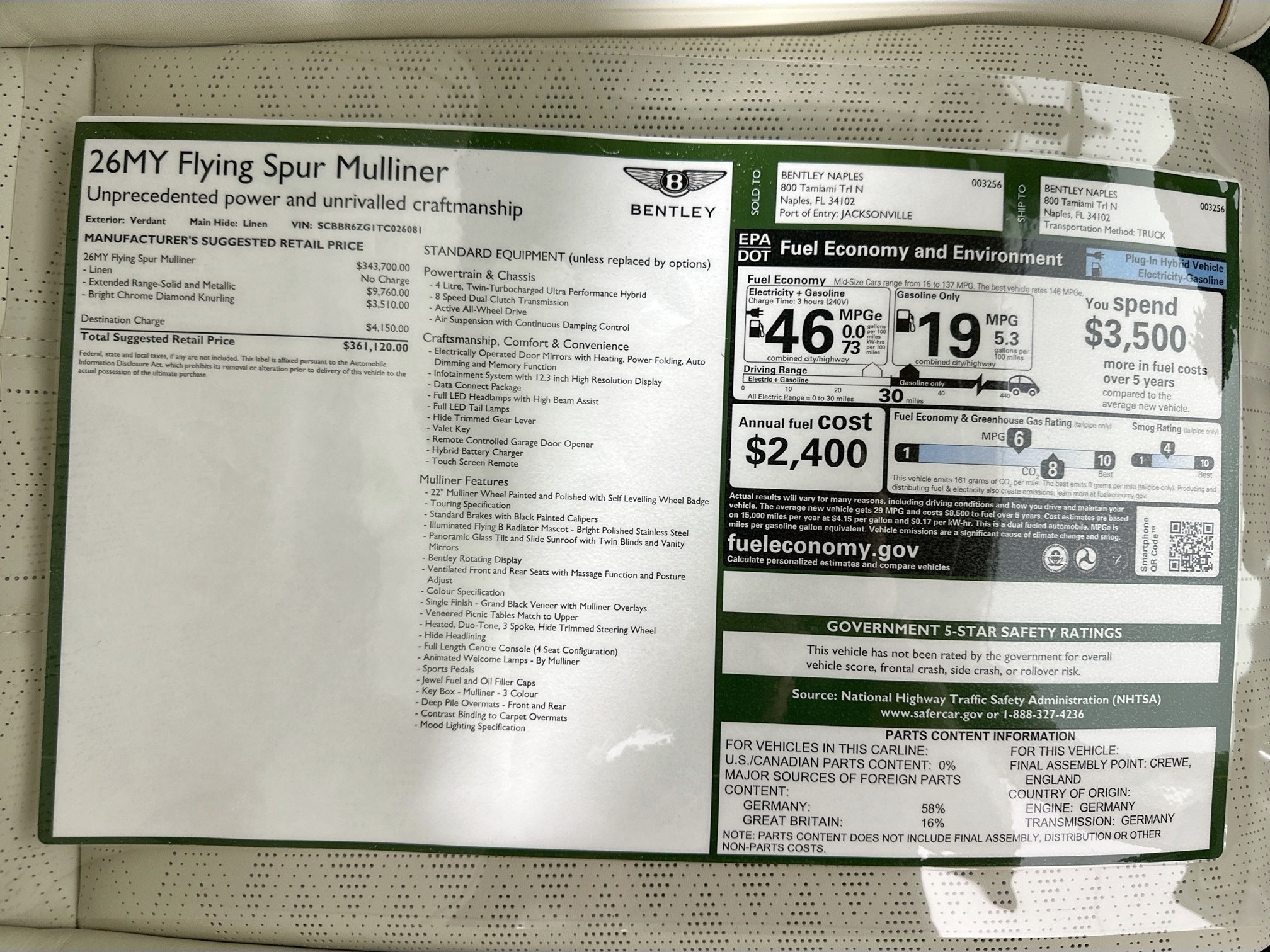 new 2026 Bentley Flying Spur car