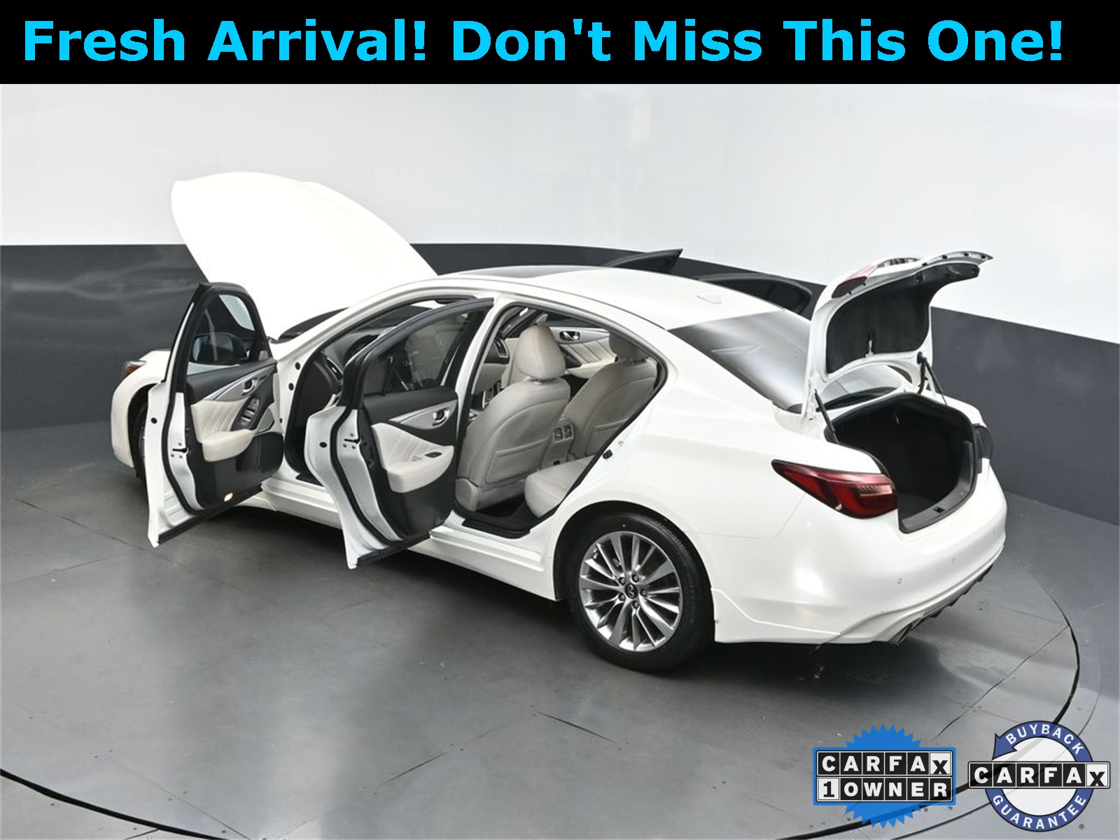 2022 Majestic White INFINITI Q50 LUXE RWD Sedan