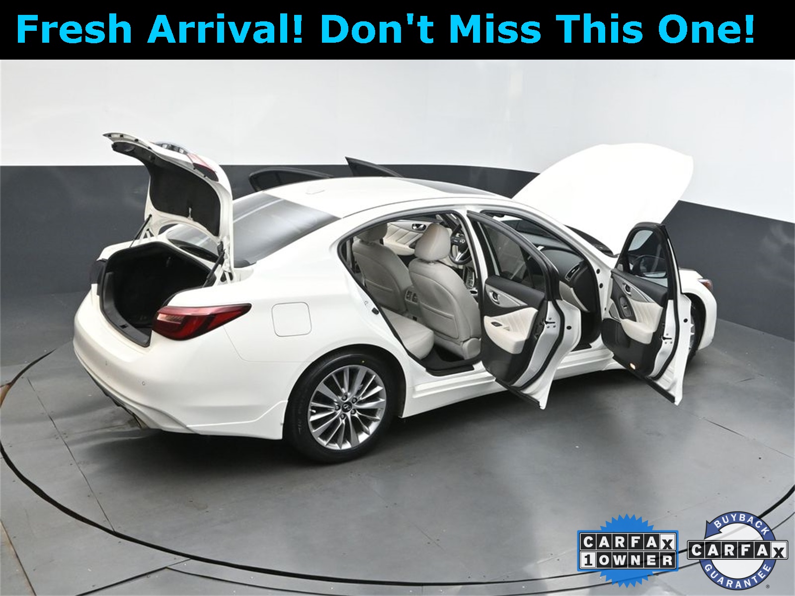 2022 Majestic White INFINITI Q50 LUXE RWD Sedan