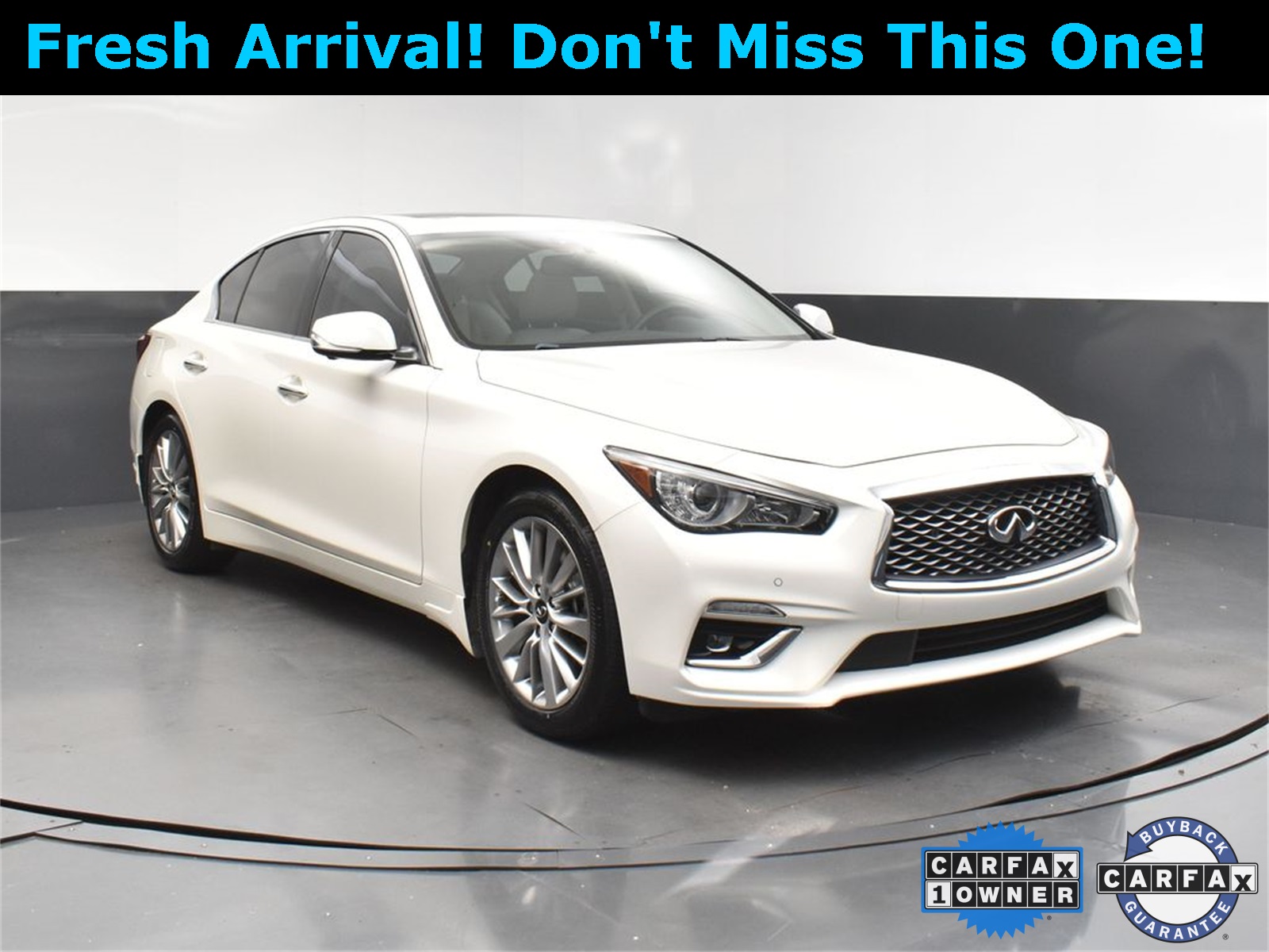 2022 Majestic White INFINITI Q50 LUXE RWD Sedan