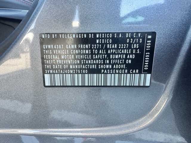 2013 Gray Volkswagen GLI GLI FWD Sedan