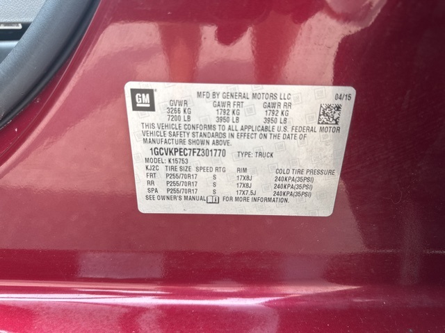 2015 Deep Ruby Metallic Chevrolet Silverado 1500 LS 4X4 Truck