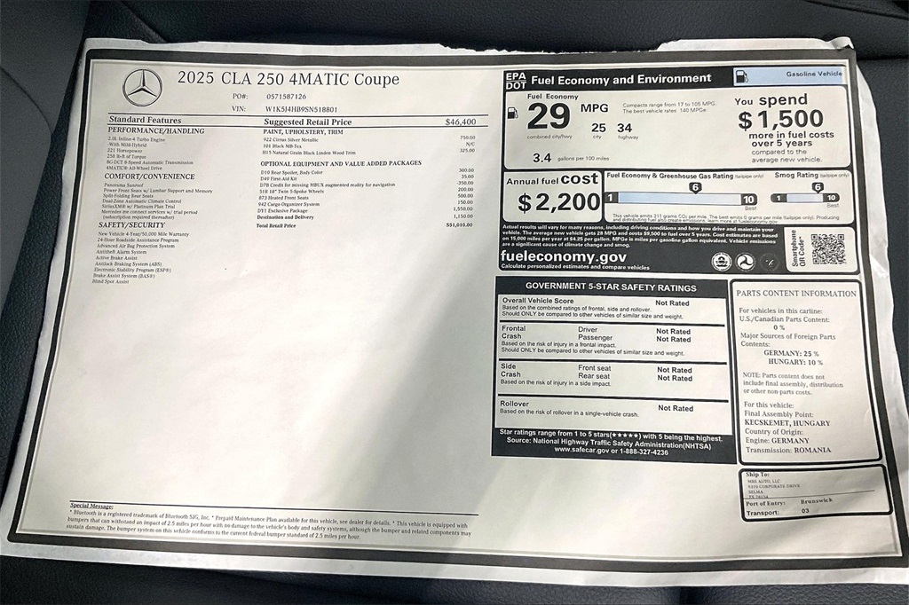2025 Mercedes Benz CLA 250 4MATIC photo 16