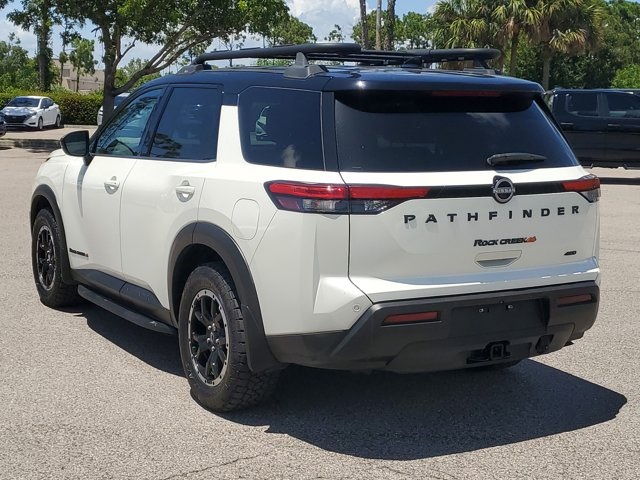 2023 Pearl White Tricoat/Super Black Nissan Pathfinder Rock Creek 4X4 SUV