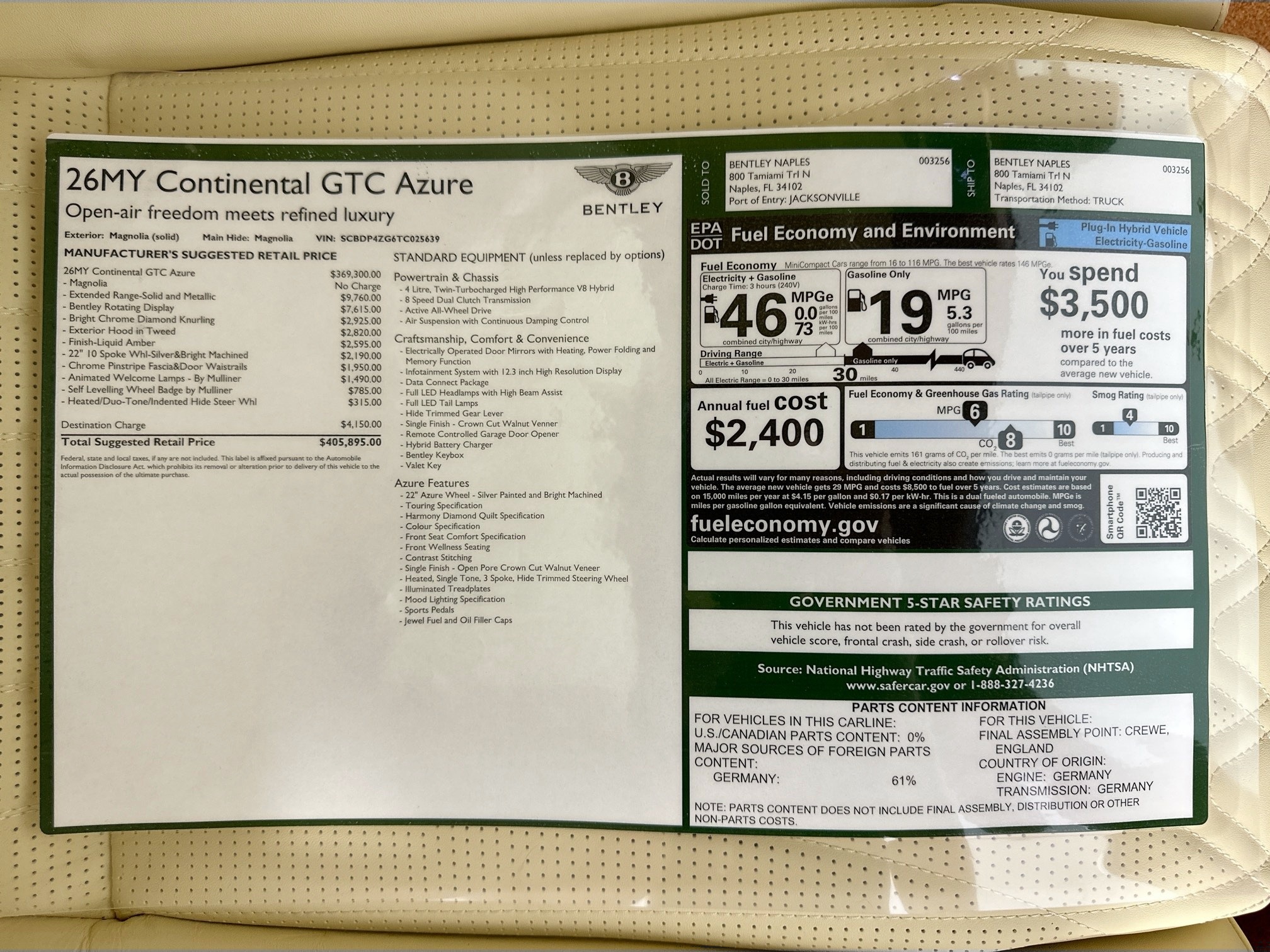 new 2026 Bentley Continental GTC car