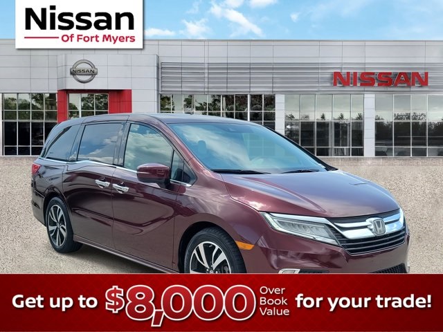 2020 Red Honda Odyssey Elite Van