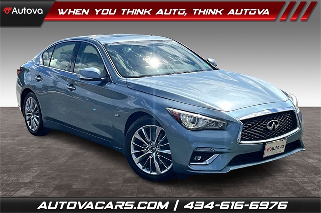 2018 Hagane Blue INFINITI Q50 3.0t LUXE AWD Sedan