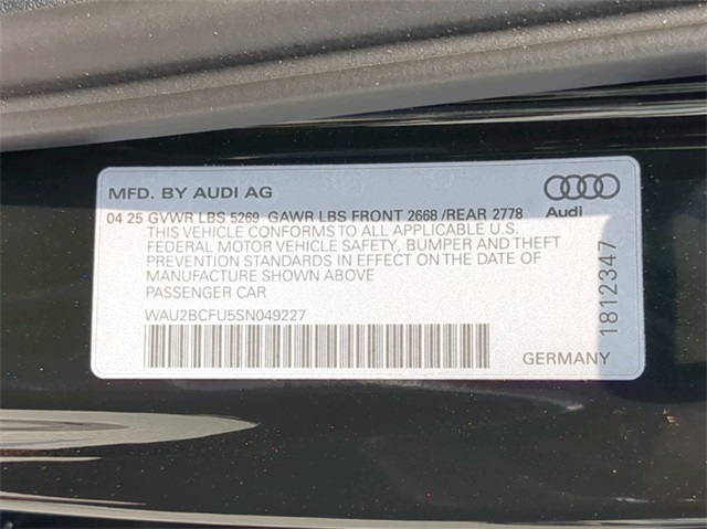 new 2025 Audi A5 car, priced at $55,825