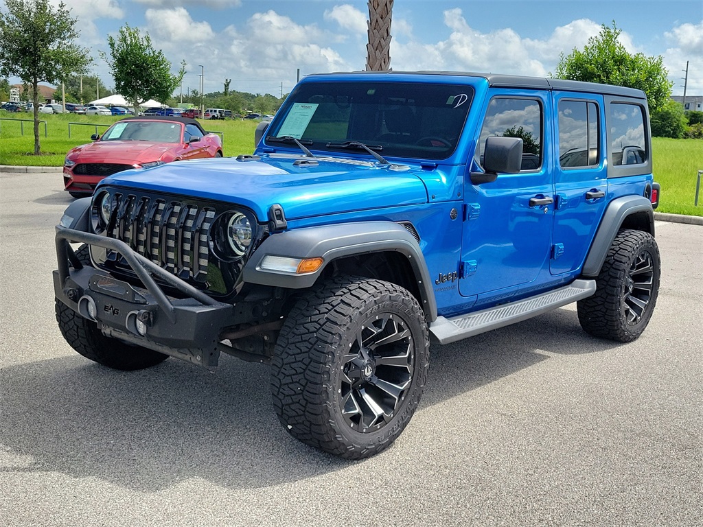 2021 Hydro Blue Pearl Coat Jeep Wrangler Unlimited Willys 4X4 SUV