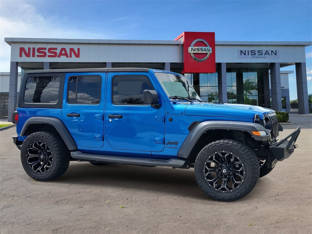 2021 Hydro Blue Pearl Coat Jeep Wrangler Unlimited Willys 4X4 SUV