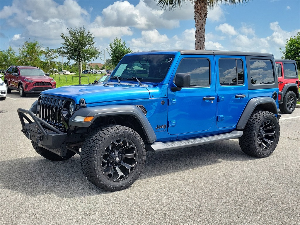 2021 Hydro Blue Pearl Coat Jeep Wrangler Unlimited Willys 4X4 SUV