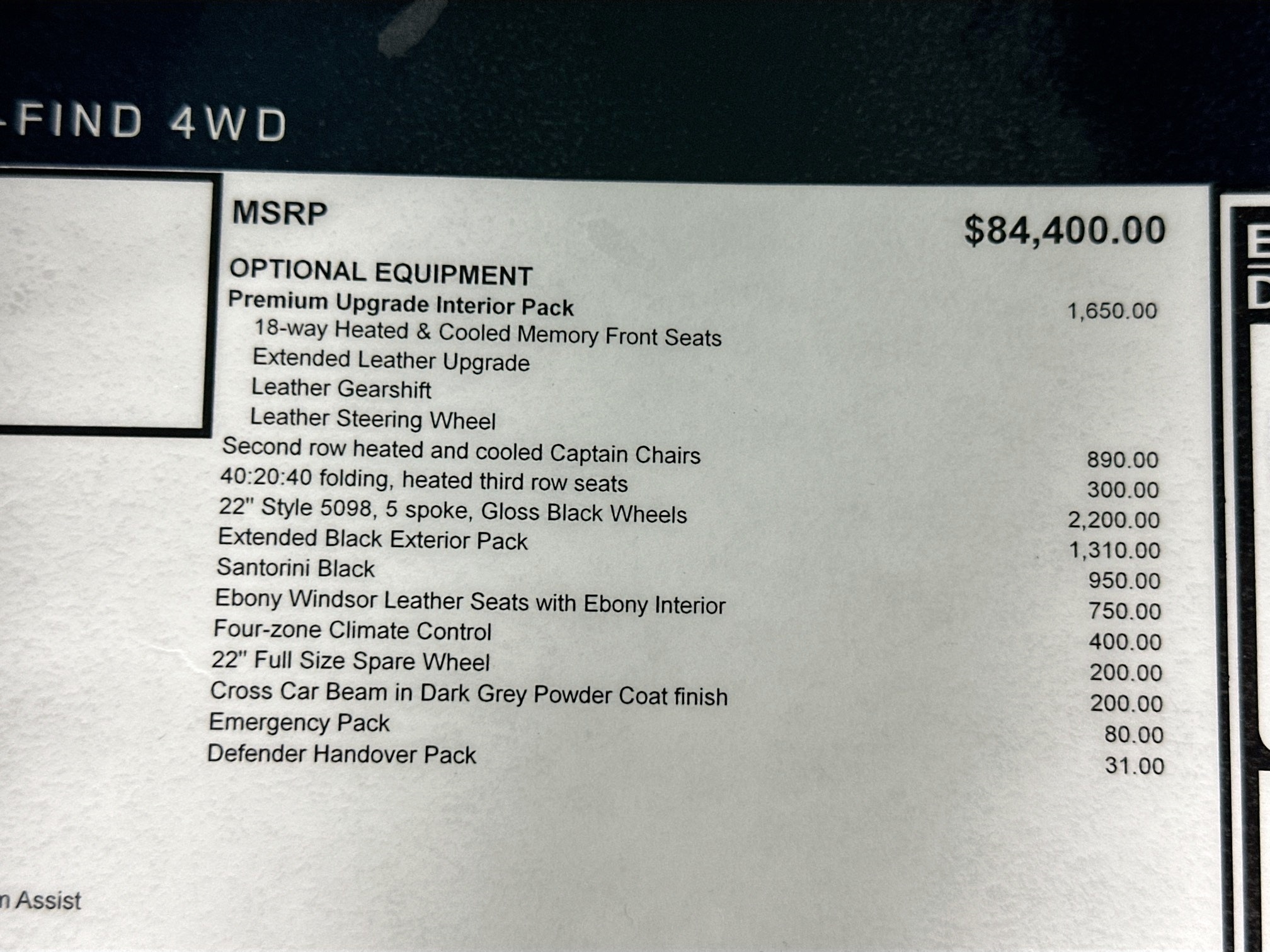 used 2026 Land Rover Defender 130 car, priced at $95,211