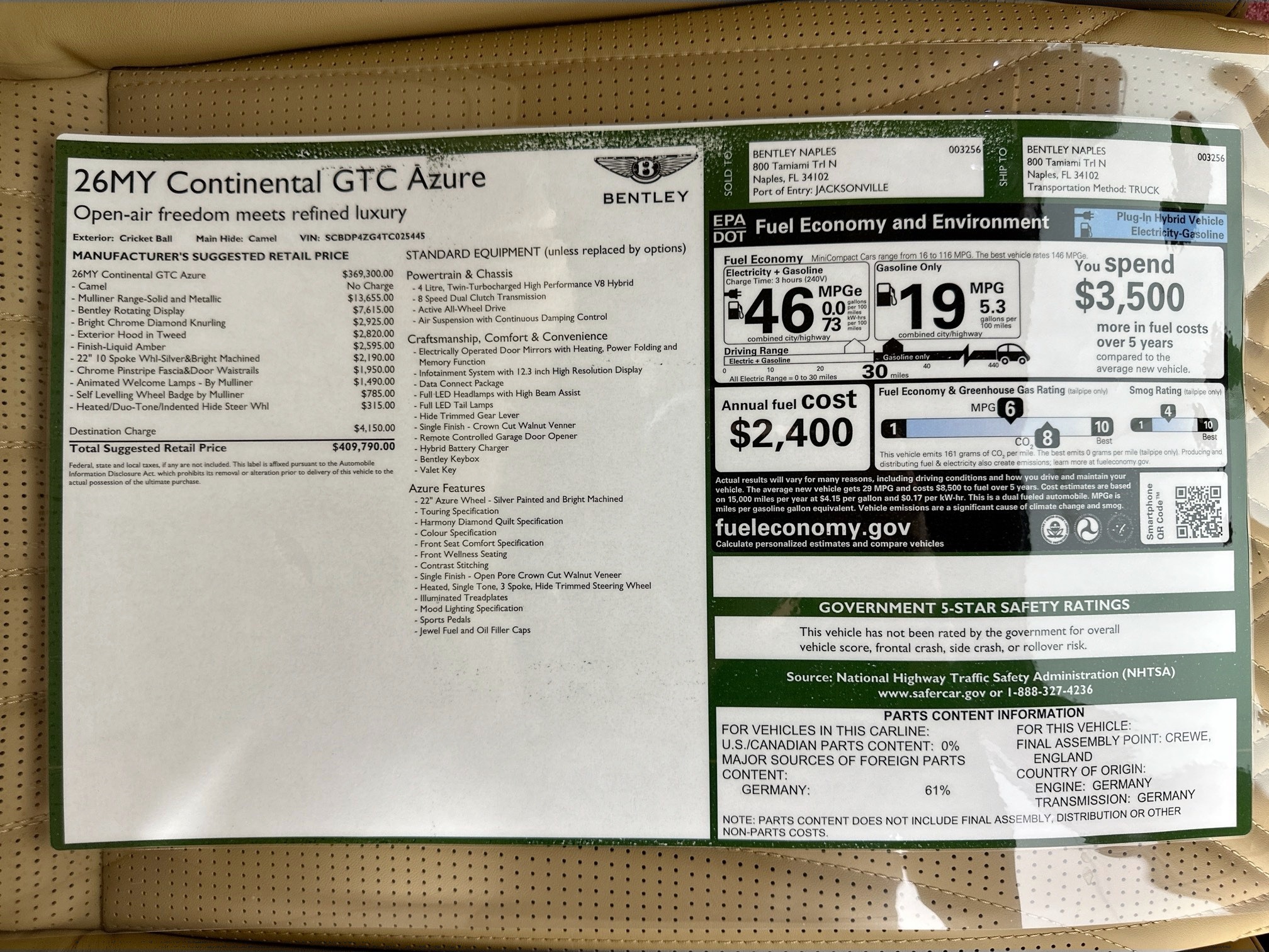 new 2026 Bentley Continental GTC car