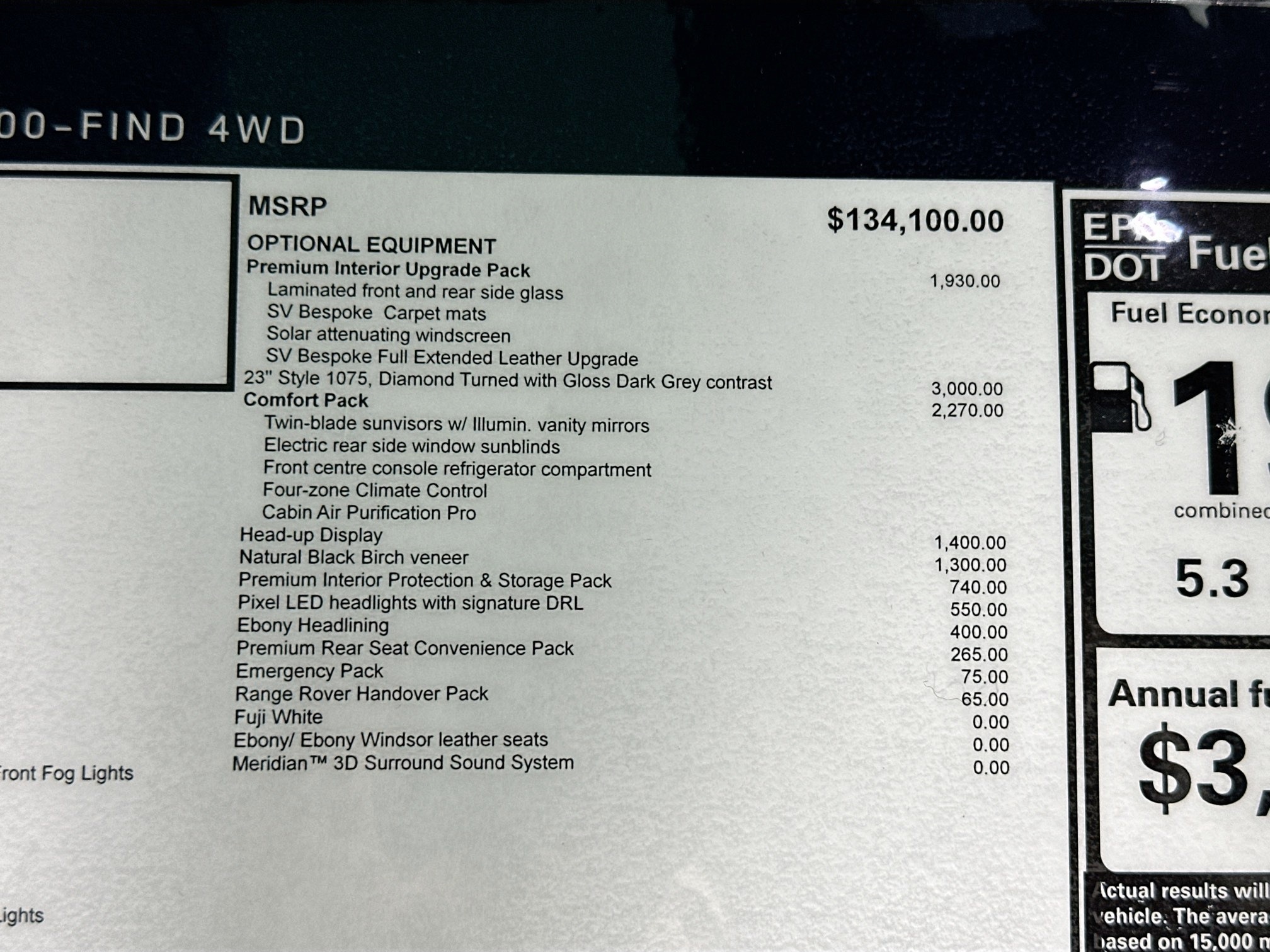 new 2025 Land Rover Range Rover car, priced at $148,245